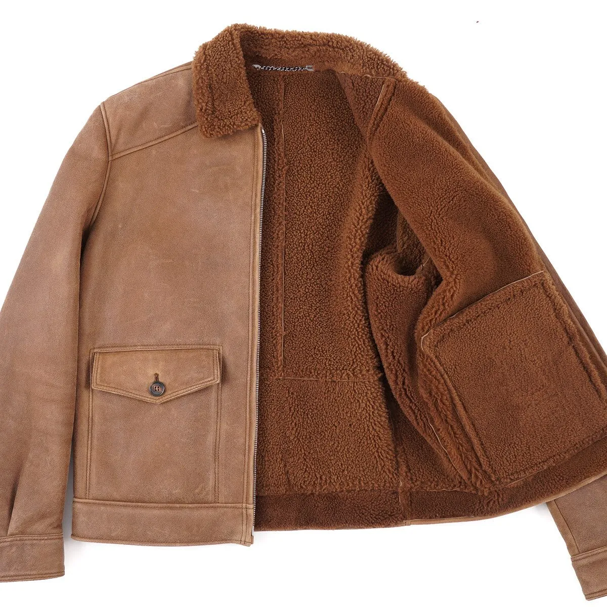 Rifugio Shearling Leather Aviator Jacket