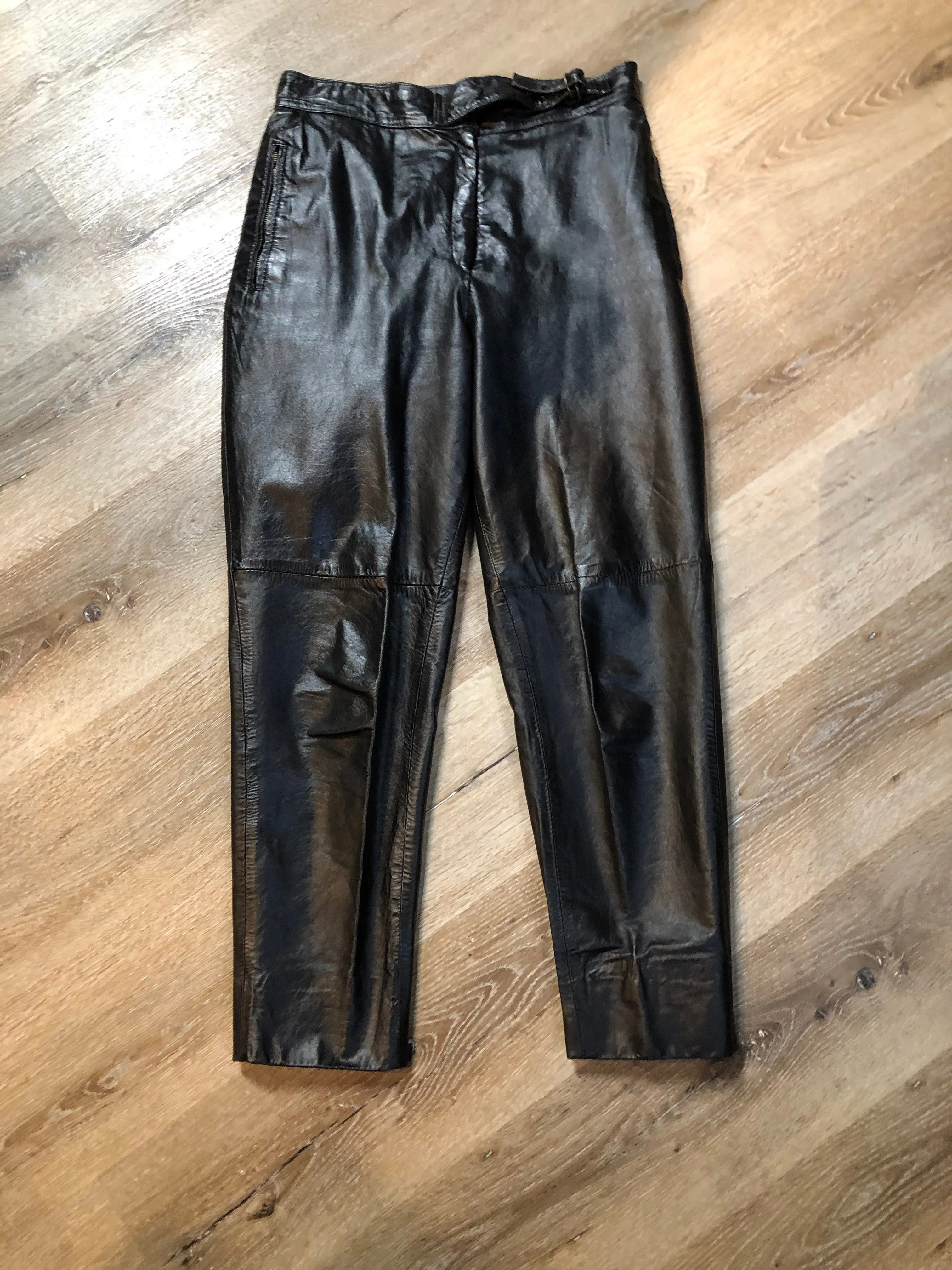 Rive Droite Black Leather Pants