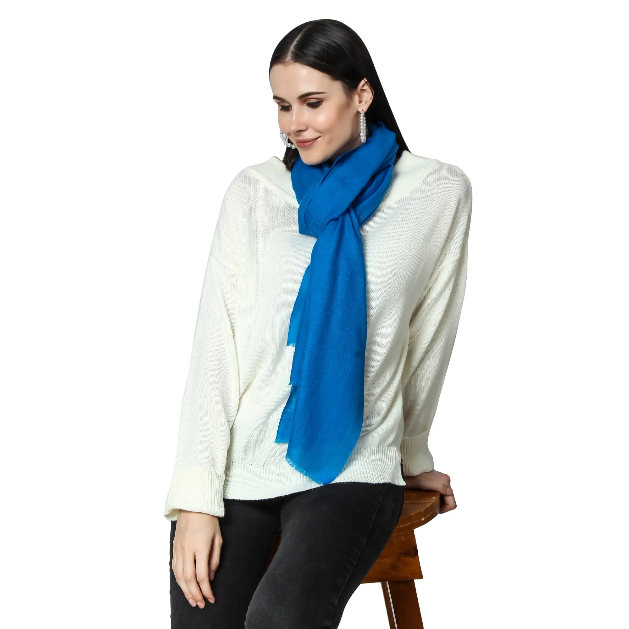 Sapphire Cashmere Scarf