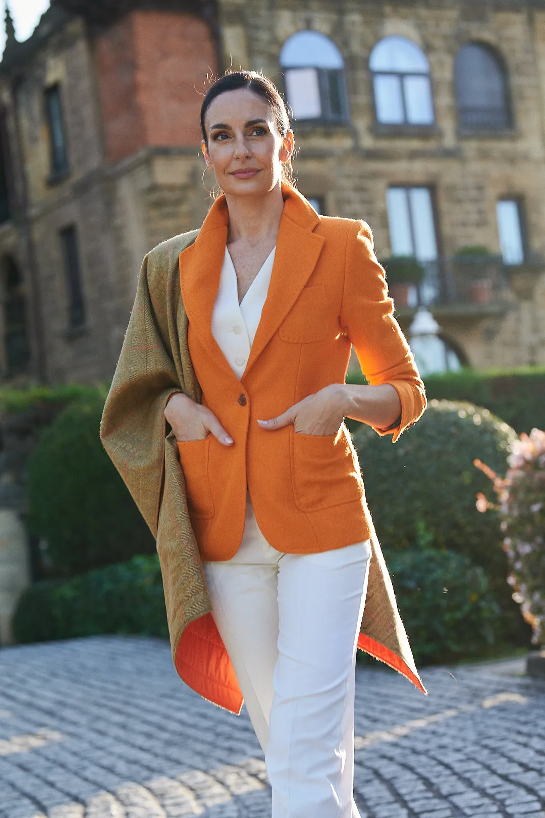 Timeless and elegant blazer EVELYN SLIM FIT ORANGE