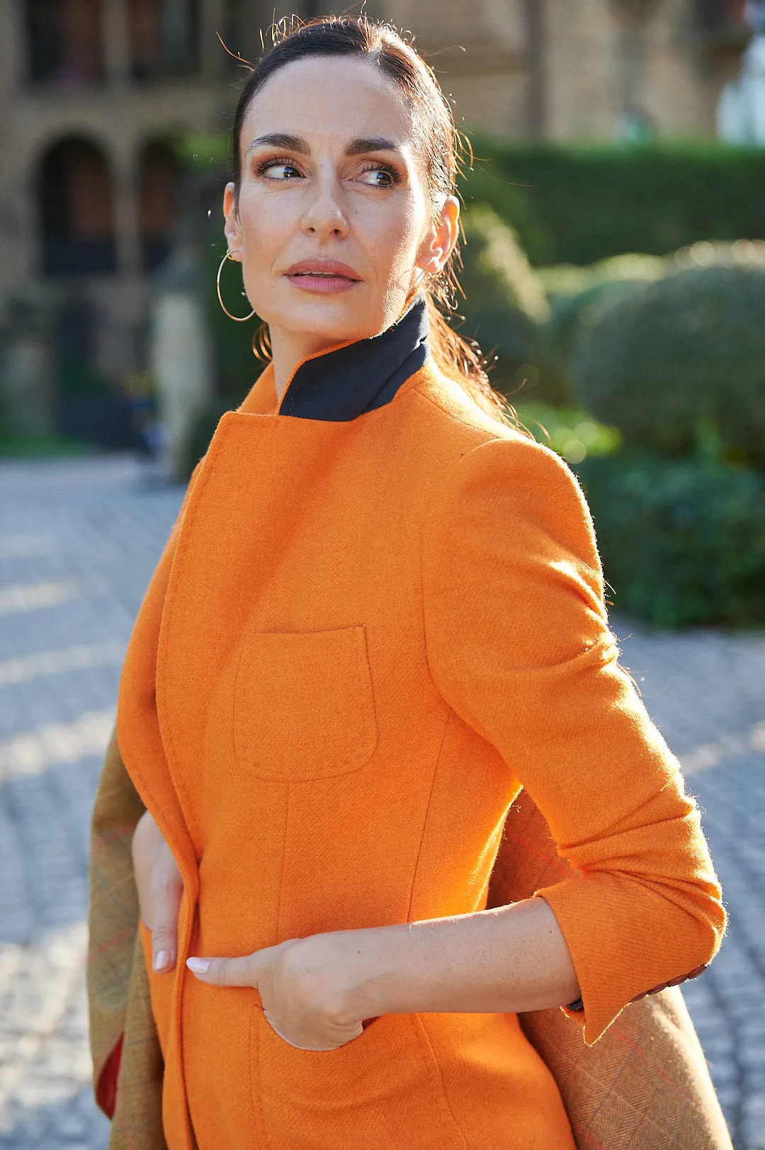 Timeless and elegant blazer EVELYN SLIM FIT ORANGE