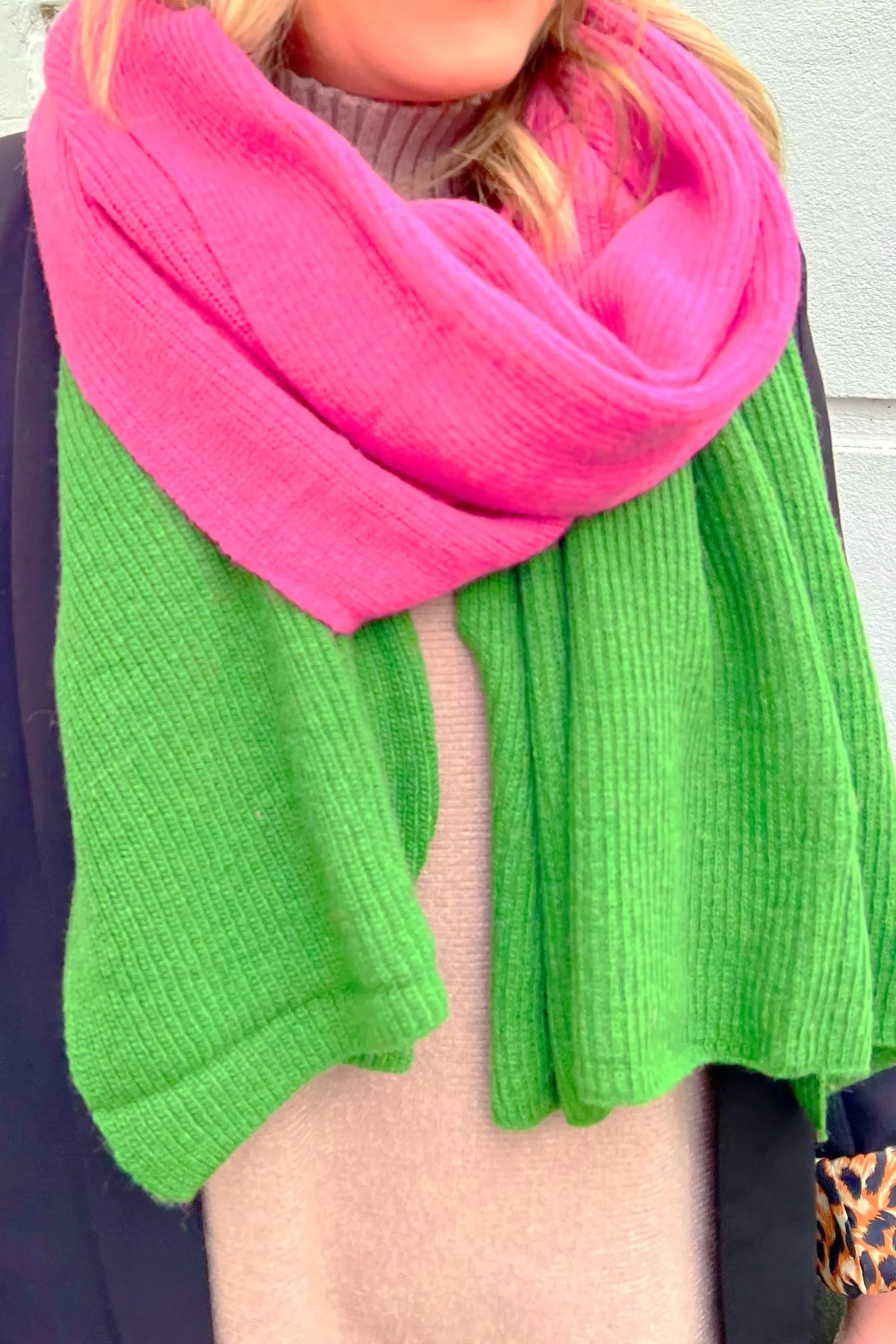 Two Tone Cashmere Blend Scarf