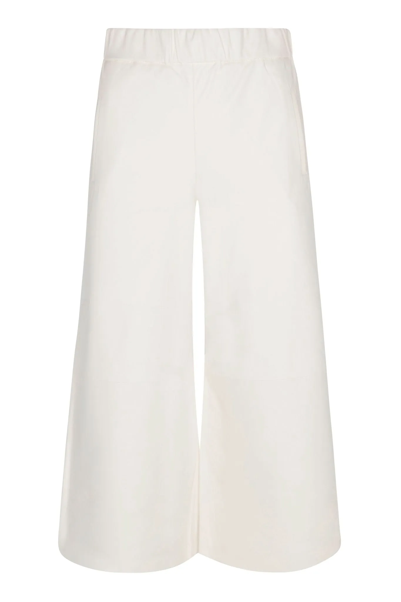 White Leather Culotte