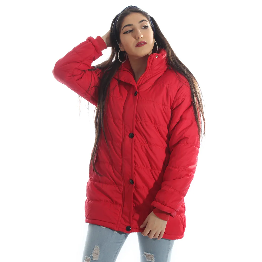 Women jacket/ colour red -4036